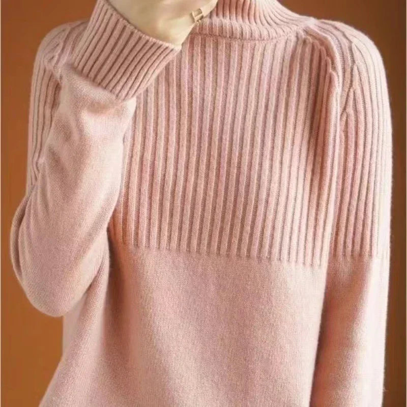 Womens Wool Crew Neck Sweater Soft Fit