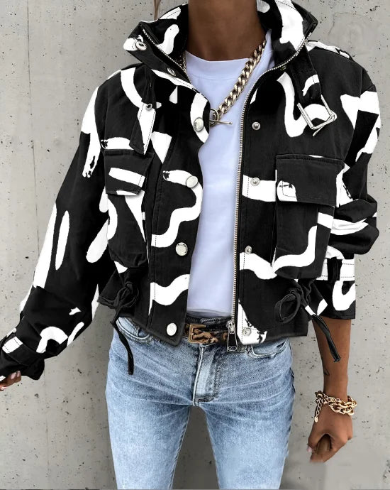Womens Button Coat Urban Style
