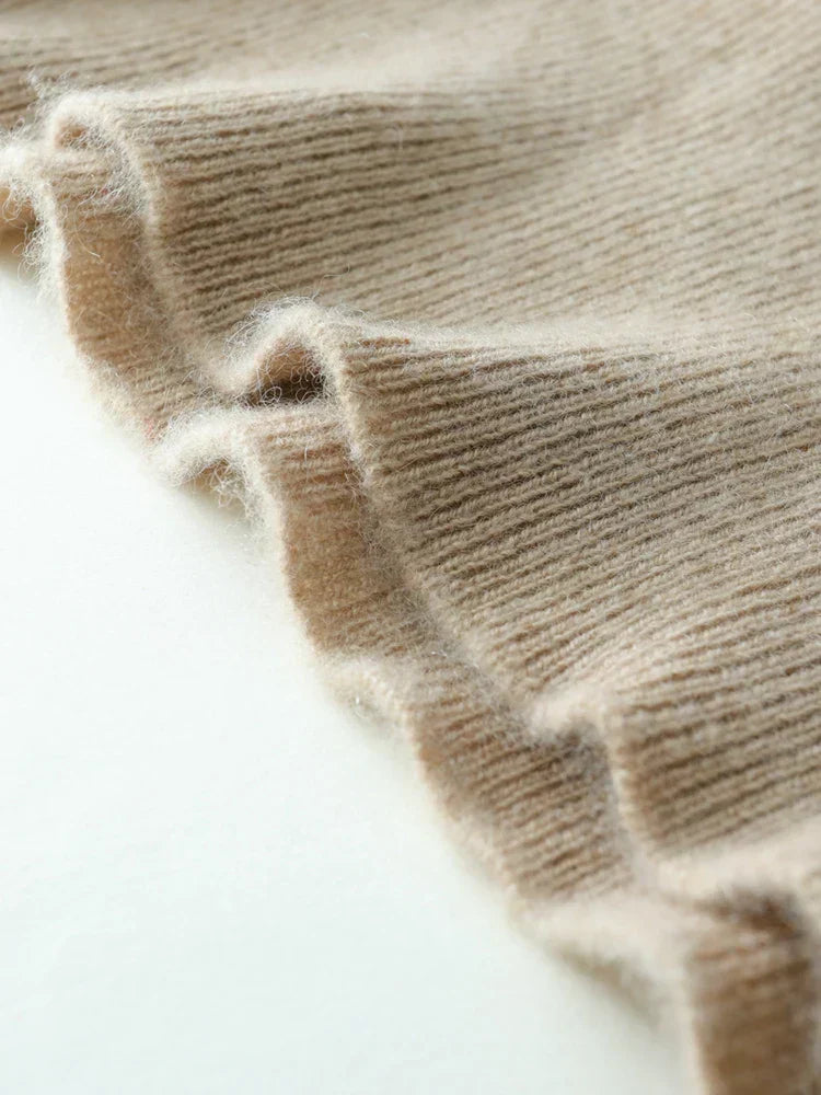 Womens Cashmere Wrap Sweater Soft Knit Crossover Style