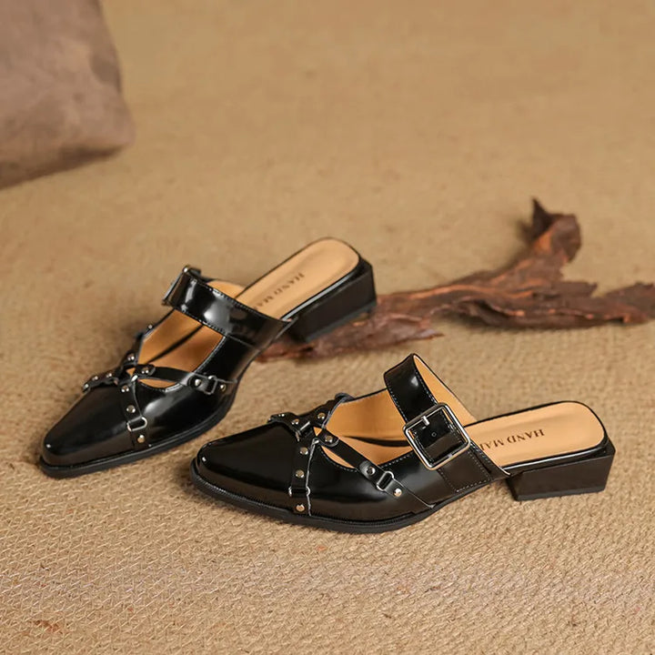 Womens Slingback Shoes Genuine Leather