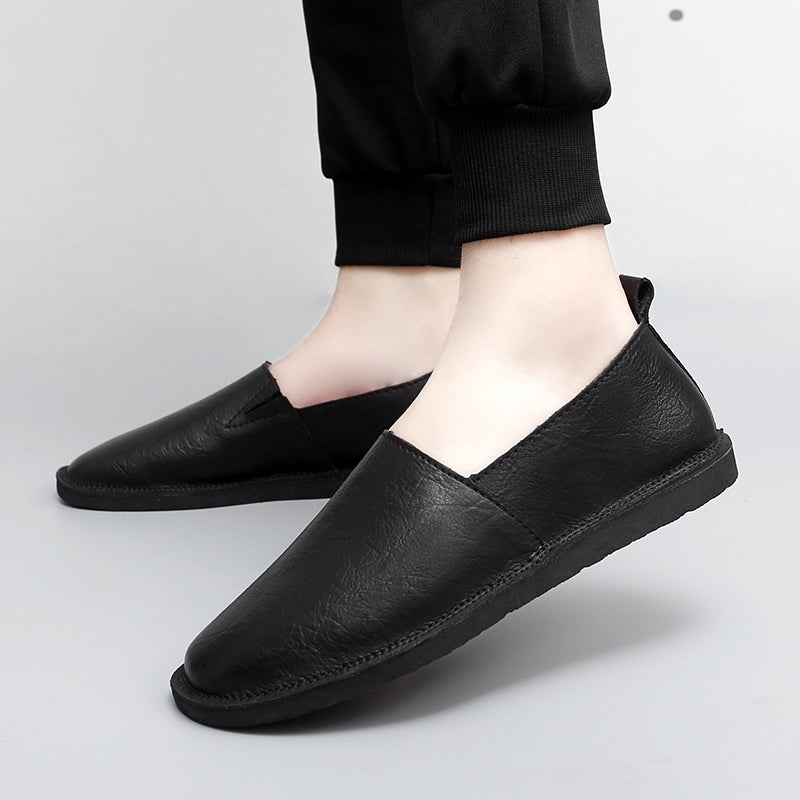 Mens Loafers Genuine Leather Slip-On