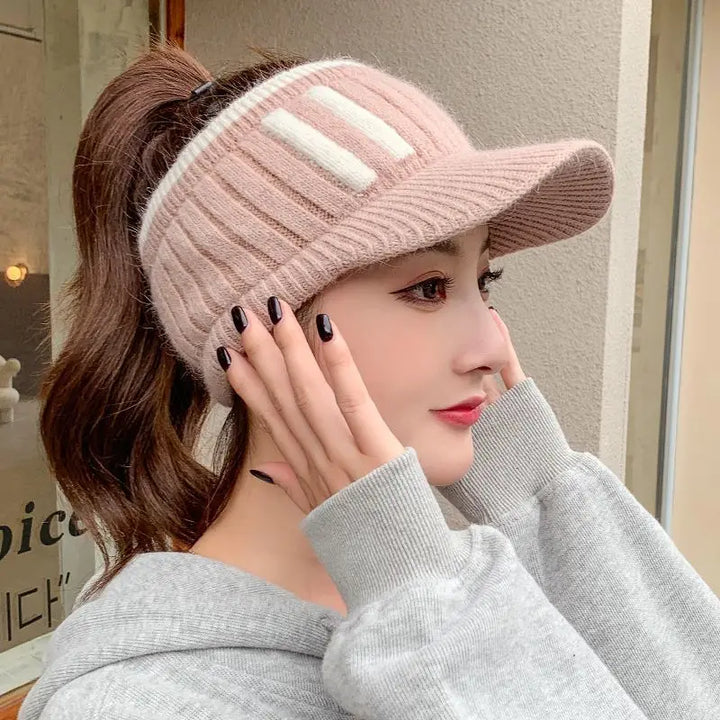 Womens Cable Knit Hat Warm