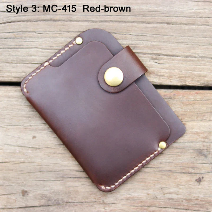 Mens Card Wallet Genuine Leather Slim Fit