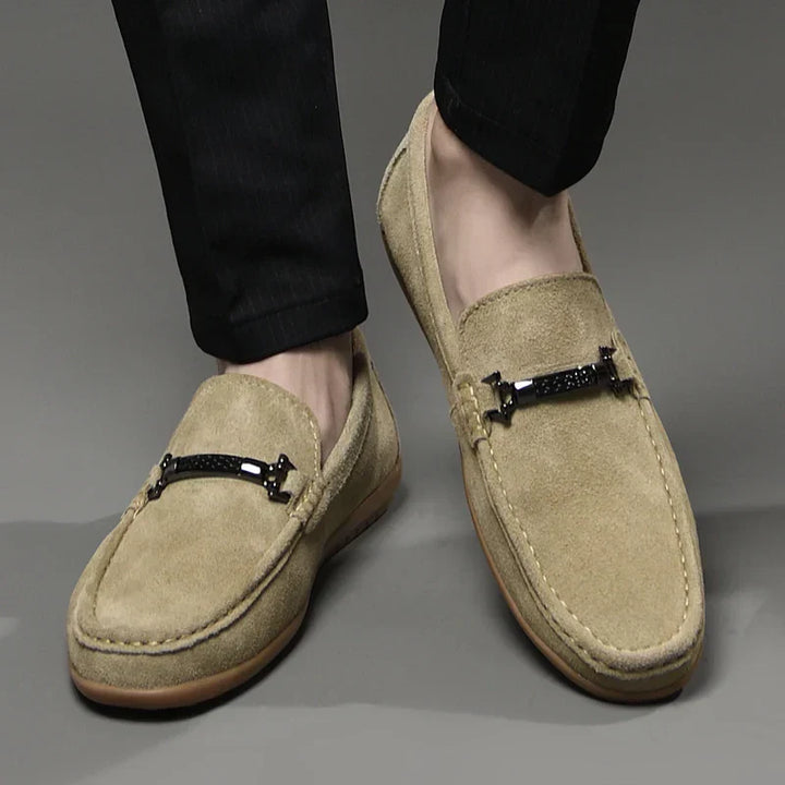 Mens Loafers Suede Slip-On
