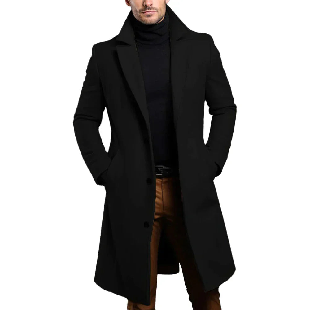 Mens Tailored Overcoat Wool Classic Fit