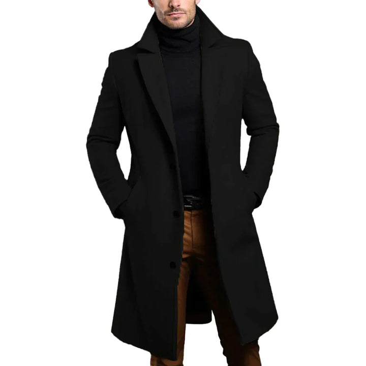 Mens Tailored Overcoat Wool Classic Fit