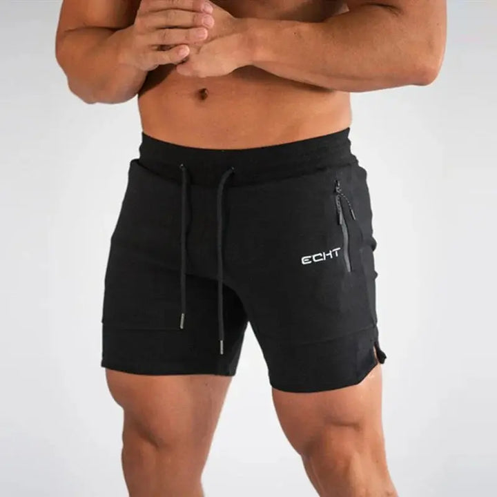Mens Sports Shorts with Zippered Pockets Athletic Fit - BritishMode