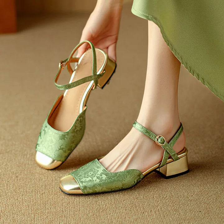 Womens Slingback Shoes with Adjustable Strap - BritishMode