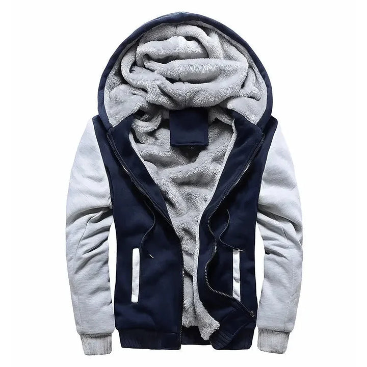 Unisex Quilted Fleece Jacket with Hooded Design