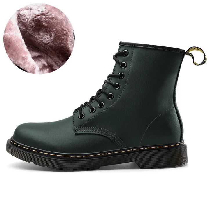 Mens Chelsea Boots Leather Warm Insulated