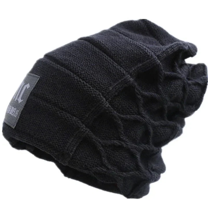 Unisex Knit Winter Hat with Faux Fur Lining Warm