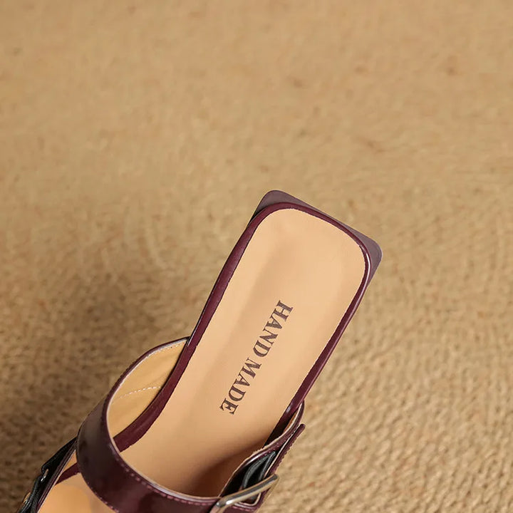 Womens Slingback Shoes Genuine Leather