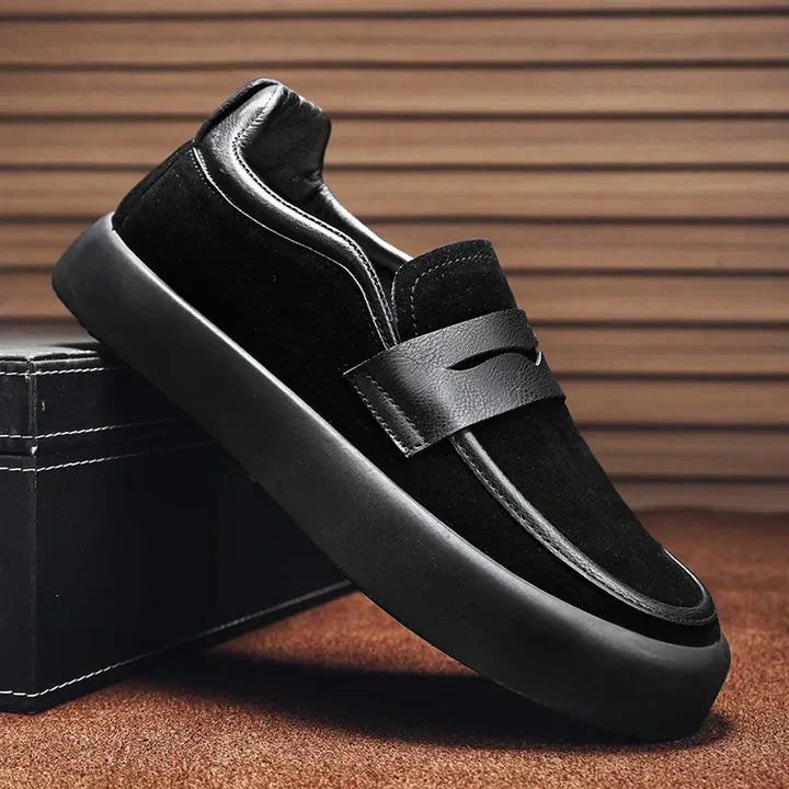 Mens Suede Loafers Comfortable Slip-On - BritishMode