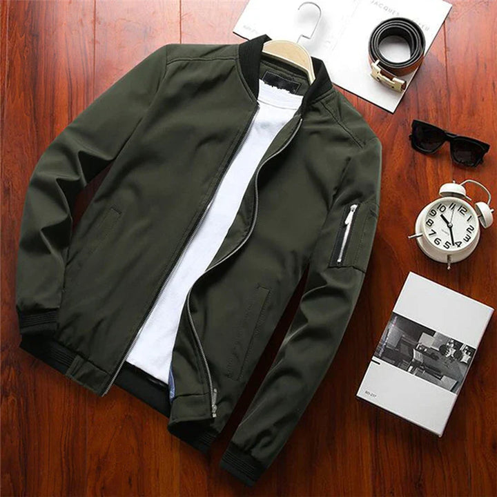 Mens Bomber Jacket Slim Fit Casual