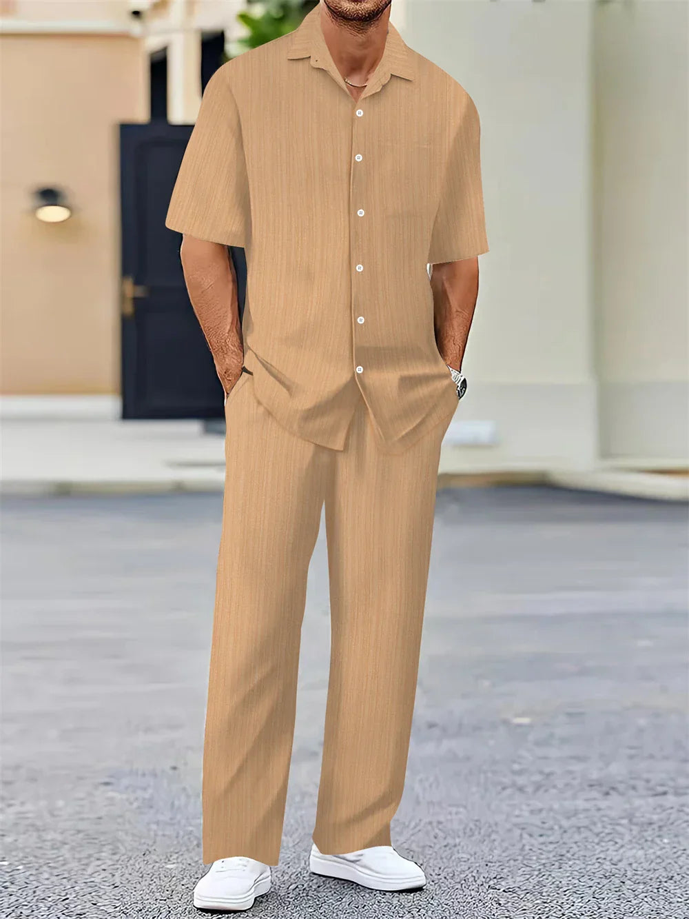 Mens Office Wear Set Lightweight Comfortable Fit