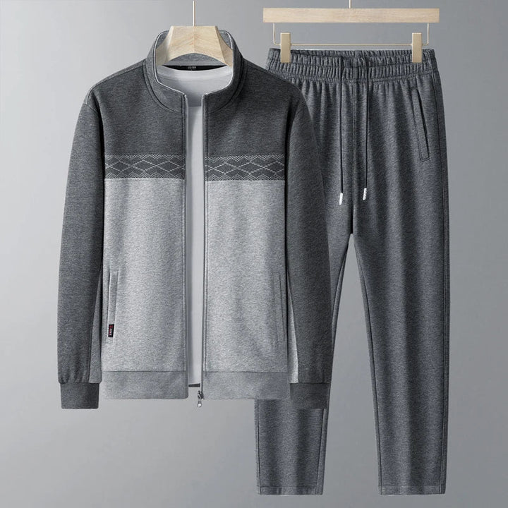 Mens Tracksuit with Zip-Up Jacket Athletic Fit