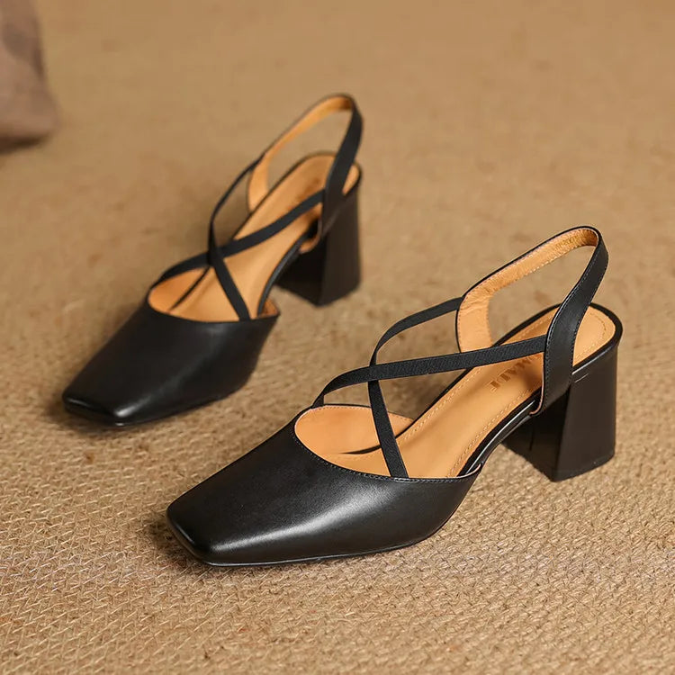 Womens Heels Genuine Leather Classic Fit