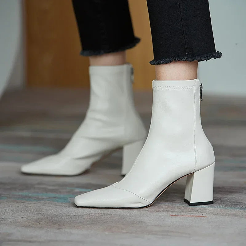 Womens Ankle Boots Leather Classic Fit - BritishMode