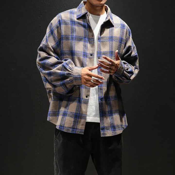Mens Flannel Shirt Warm Long Sleeve Casual Fit