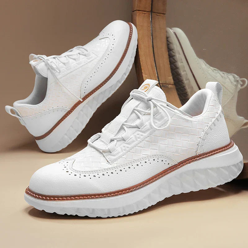 Mens Lace-Up Platform Walking Sneakers