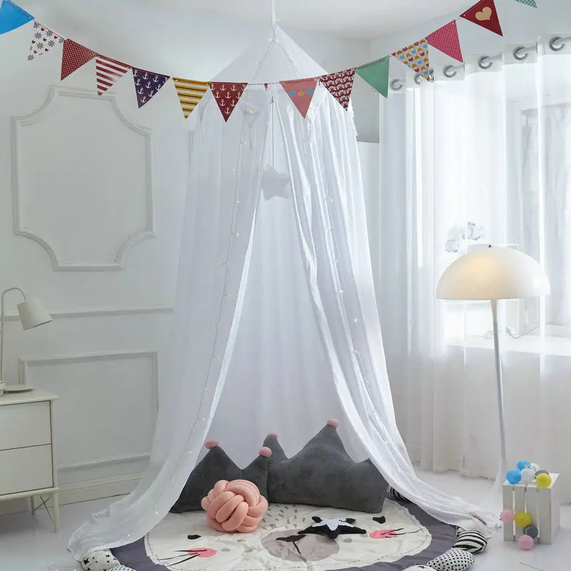 Girls Bed Canopy Cotton Tassel Detail