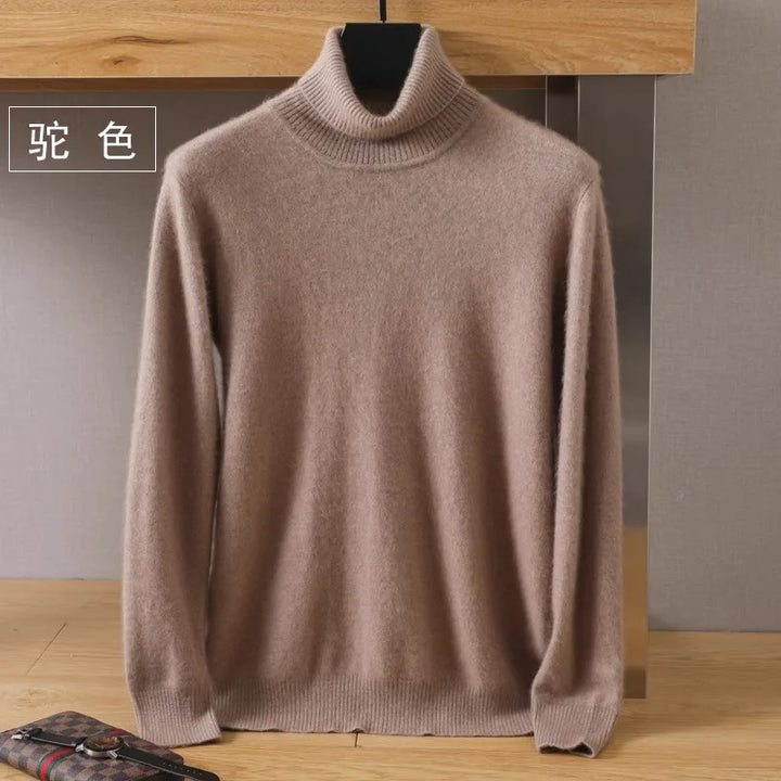 Mens Cashmere Crew Neck Sweater Soft Fit