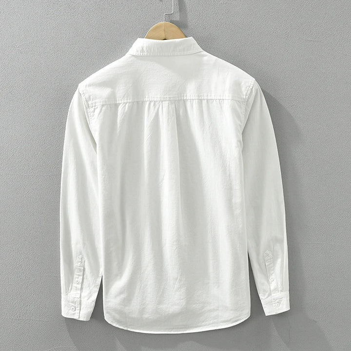 Mens Cotton Shirt Lightweight Long Sleeve Casual Fit