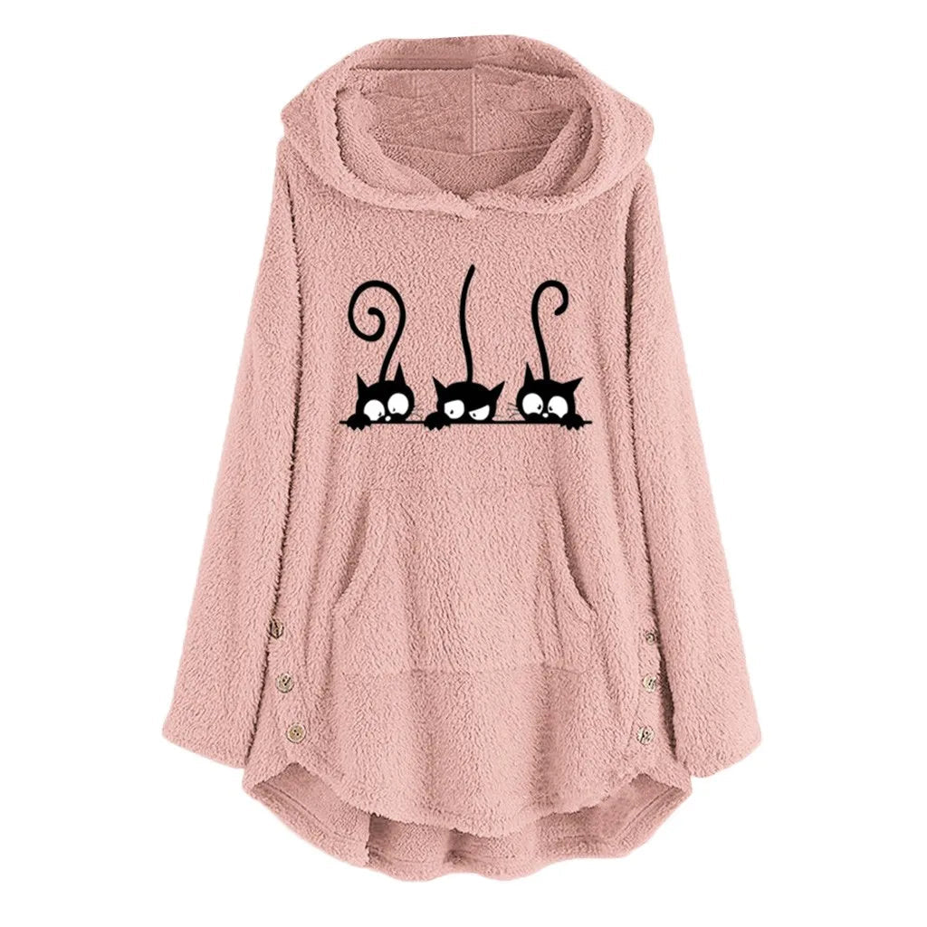Womens Fleece Hooded Sweatshirt Cozy Fit