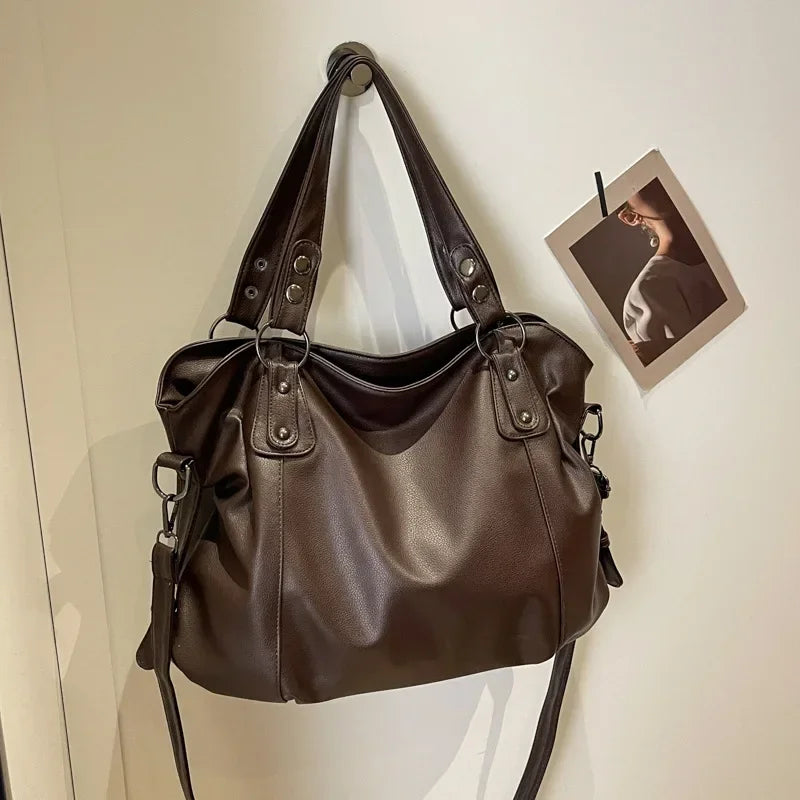 Womens Large Soft Leather Handbag Spacious Design
