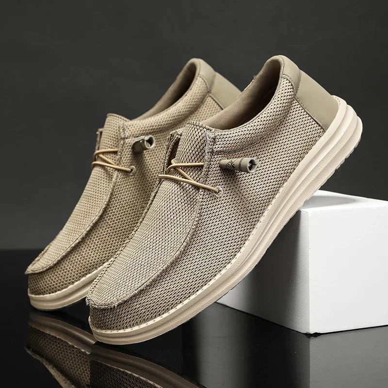 Mens Canvas Slip-On Shoes Comfortable Fit - BritishMode