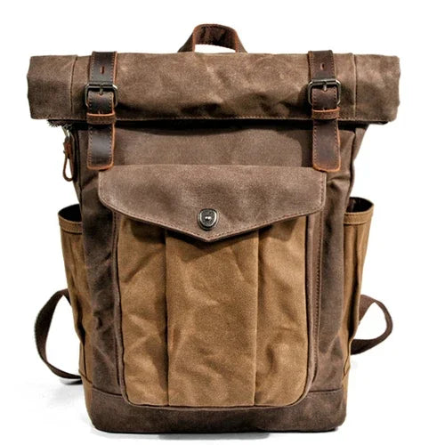 Unisex Backpack Genuine Leather Vintage Style