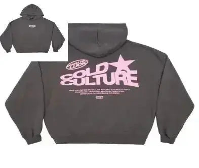 Unisex Hooded Sweatshirt with Graphic Print Relaxed Fit