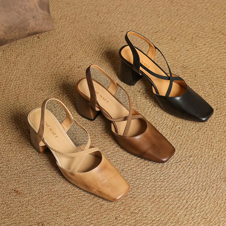 Womens Heels Genuine Leather Classic Fit