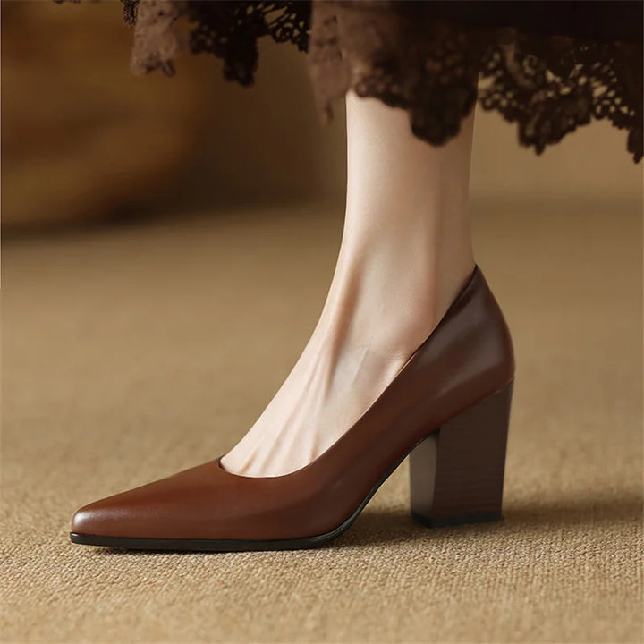 Womens Heels Genuine Leather Classic Fit