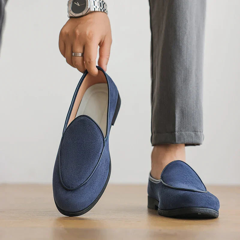 Mens Loafers Suede Slip-On - BritishMode