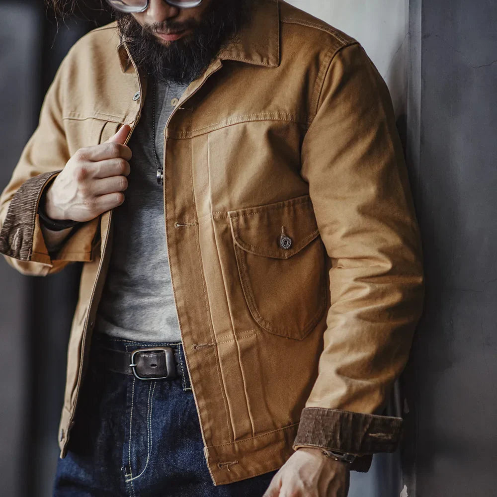 Mens Field Jacket Cotton Durable Work Coat - BritishMode