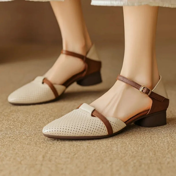 Womens Genuine Leather Heels Classic Fit - BritishMode