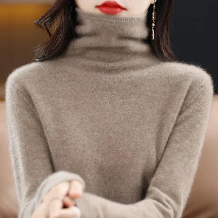 Womens Crew Neck Sweater Soft Merino Wool