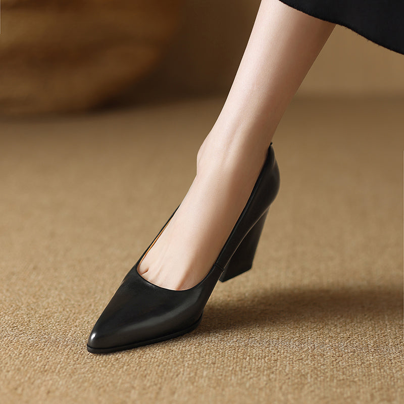 Womens Heels Genuine Leather Classic Fit