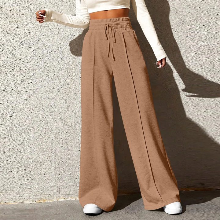 Womens Wide Leg Joggers with Elastic Waist Comfortable Fit