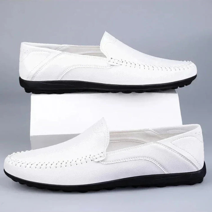 Mens Leather Loafers Slip-On Classic Fit