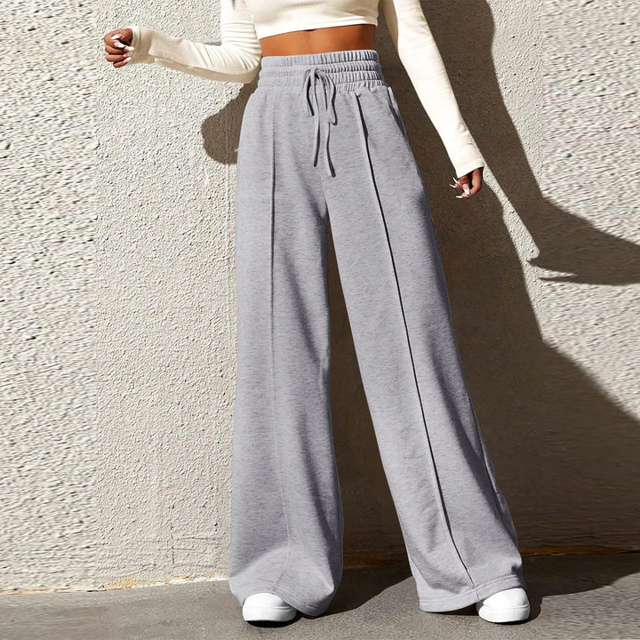 Womens Wide Leg Joggers with Elastic Waist Comfortable Fit