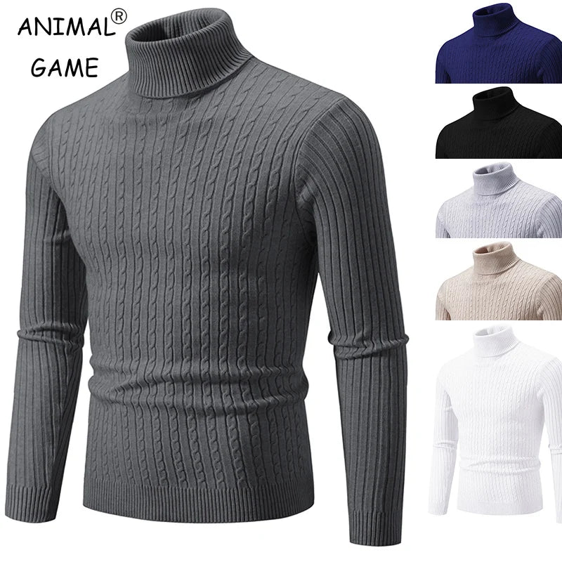 Mens Knit Sweater Crew Neck Warm - BritishMode