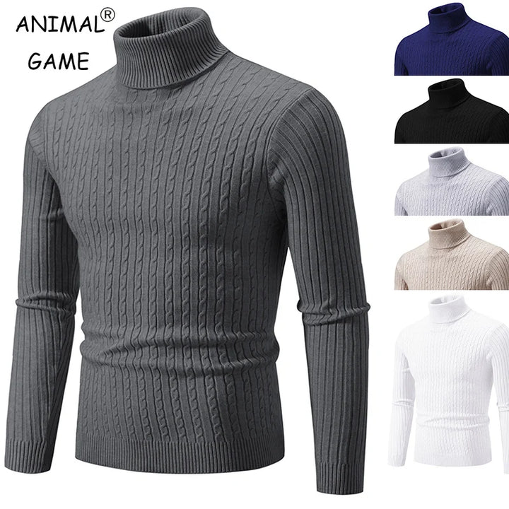 Mens Knit Sweater Crew Neck Warm - BritishMode