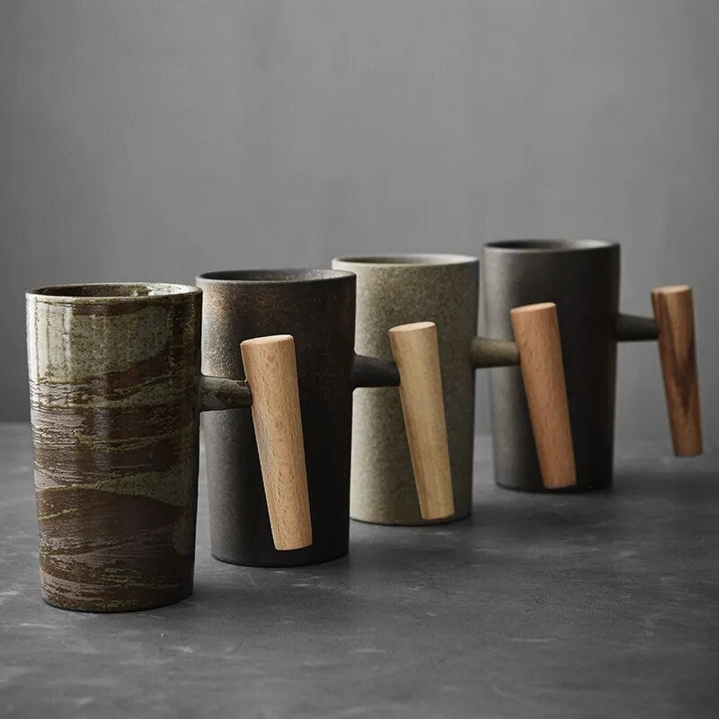 Ceramic Coffee Mugs Natural Stone Finish Set - BritishMode