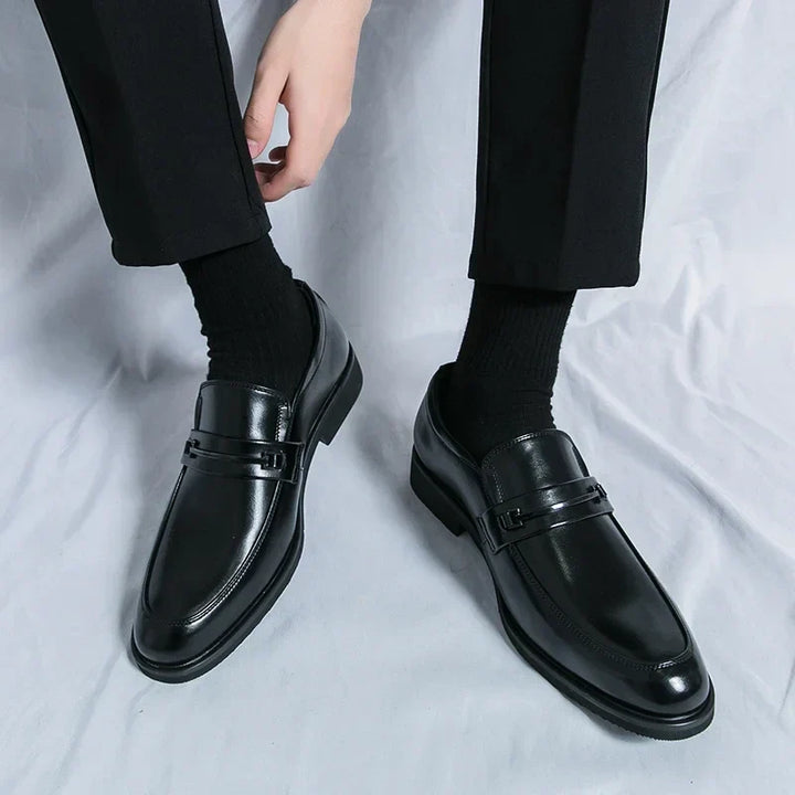 Mens Leather Loafers Slip-On Classic Fit