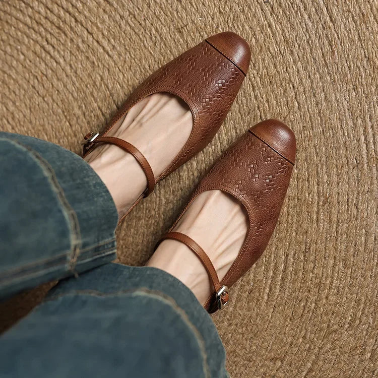 Womens Leather Mules Genuine Leather Slip-On