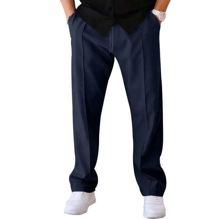 Womens Straight Leg Pants with Elastic Waist Comfortable Fit