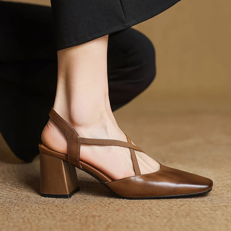 Womens Heels Genuine Leather Classic Fit