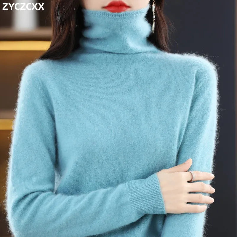 Womens Crew Neck Sweater Soft Merino Wool - BritishMode